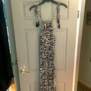 SPIAGGIA DOLCE Zebra print Maxi Dress Size M